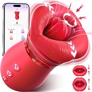 Vibrator Adult Sex Toys for Women - 5IN1 Mouth Sucking Vibrator Rose Sex Toy, 10 Tongue Licking, 3 Auto & 1 Manual Sucking Adult Toys New APP, Nipple Anal Toys G Spot Vibrators Female Couples Sex Toys