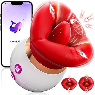 Vibrator Adult Sex Toys for Women - APP Control Mouth-Shaped Vibrators Rose Sex Toy with 10 Tongue Licking 3 Sucking, Nipples Anal Clitoral Sucker Sexual Stimulation Device Womens Couples G Spot Dildo