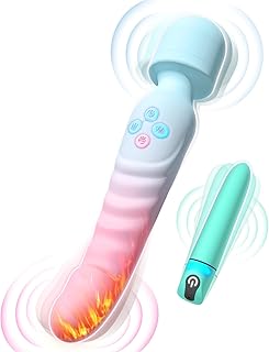 G Spot Vibrator Wand & Bullet Vibrator Set - Vibrators Sex Toys for Women, Clitoral Stimulator Dildo with 7 Vibrating Modes, Waterproof Heating Wand Massager, Adult Sex Toy for Female and Couples