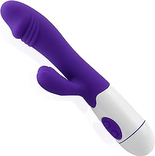 W25-3 Vibrator Women Silicone for Her Female G-Spot and Clitoris Double Stimulator Massage Stick Dildo as Sex Toy for Single Couples, G Spot Vibrators, for Him Beginners Shock Function (S..)
