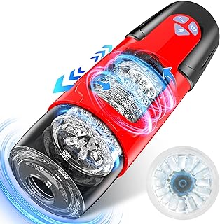 Sex Toys Automatic Male Masturbator - ECRVOM Male Sex Toy Male Masturbators Cup with 7 Thrusting & Rotating, Electric Pocket Pussy for Man Masturbation Stroker, Men's Sex Adult Toy Sex Machine