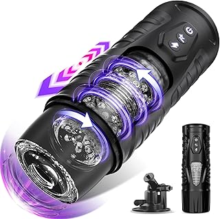 Male Sex Toys for Men Masturbator, Male Sex Toy Soft Sleeve Penis Pump for Penis Stimulation Blowjob Toy with Strong Rotating & Thrusting LCD Automatic Pocket Pussy Stroker Fleshliglt, Adult Sex Doll