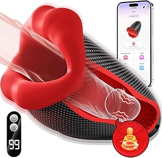 Male Sex Toy Masturbator, Sex Toys for Men Deepthroat Blowjob Flapping & 9 Vibrating & LCD, Male Masturbator Penis Vibrator Stimulation, Sex Doll Adult Toys Mens Sex Toys4mens UK Fleshliglt for Men