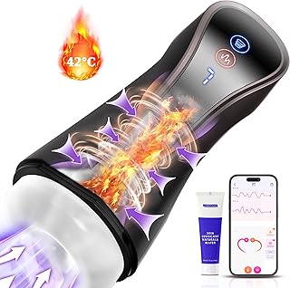 Govosaa Automatic Heating Sucking Male Masturbator Sex Toys for Men, Deep Throat 7 Sucking & Vibrating LCD Male Sex Toy Electric Mastuabors Toys Sex Doll Sex Toys4mens UK Vibrator Stroker Adult Toy