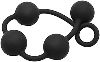 SeLgurFos Unisex Silicone Plug 4 Pull Beads Ball Masturbation Erotic Prostate Massager Dilator Male Female Gay Sex Toy (S)