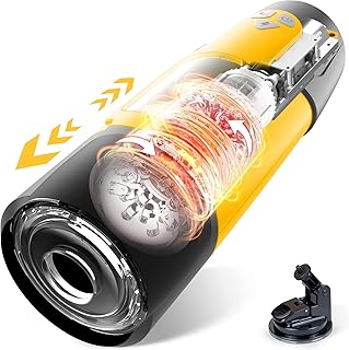 Kismloit Automatic Male Masturbator Cup Sex Toys with 3 Rotating 7 Telescoping Modes for Penis Stimulation,Adult Oral Pocket Pussy Sex Toys4mens UK Toys, Electric Masturberbate Stroker Vibrator