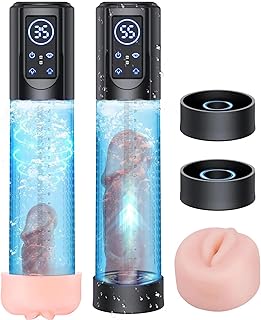 Electric Penis Pump, Adult Male Toys Enlarger for Men, Air Water Extender with 4 Training Pressure and 3 Suction Modes, Automatic Male Masturbator with Cock Training