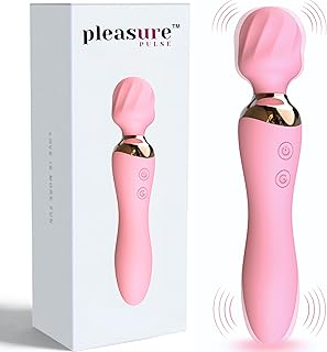 PLEASURE PULSE Clit G-Spot Nipple Vibrator - Sex Toy for Women, Men, Couples - Rechargeable Washable Portable G Spot and Clitoral Vibrator Wand Adult Sex Toys - Sakura Pink