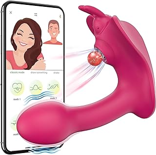 Vibrator Toy for Woman,Clitoral Stimulator Vibrator with 10 sucking 10 Vibrating,Adult Toys Sex Toy Clit Vibrator for Female's Pleasure,APP Control Vibrator for G Spot (Red)