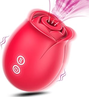 Sex Toys Rose Dildo Vibrator - Upgraded Adult Toys with 5 Sucking & Vibrating Modes for Women Clitoral Nipple, Rose Sucker Sex Toy Clitoral G Spot Vibrators for Woman Couples Adult Sex Games