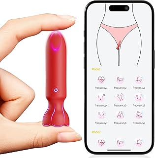 Mini Bullet Vibrator Adult Toys - Vibrators App Controlled Female Sex Toys with 9 Vibration Modes, Lipstick G Spot Dildo Clitoral Vibrator, Long Distance Discreet Vibrator for Women & Couples (Pink)