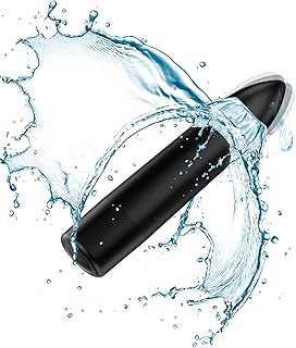 Mini Bullet Vibrator - 10 Modes for G Spot & Clitoral Stimulation, Pleasure for Female & Couples, Discreet, Black, Rechargeable, Portable, Waterproof, Suitable for Games, Travel