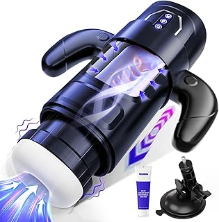 Male Masturbator Sex Toys for Men, Deluxe 6In1 Accelerate Boost Thrusting Sucking Vibrating 9*6*3 Modes 300g Thickening Sleeve Strong Suction Cup Sex Toys for Man Blowjob Adult Toys Mens Doll Stroker