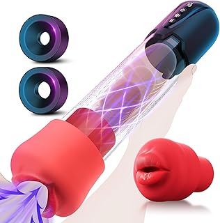 Sex Toys for Men Penis Pumps - Male Masturbator with Automatic Electric Sucking Enlargement- Vibration & Suction Pocket Pussy Male Stroker with Rose Inner Sleeve,Cafatop Penis Extender Oral Sex Toys