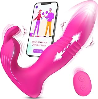 Wearable Vibrator for Women Sex Toys - 3IN1 App Remote Control Vibrator Wearable, Adult Toys with 9 Bunny Vibrators & 9 Thrusting Dildos Vibrater Sex Toy
