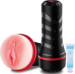 Male Masturbator Cup with 7.5 Inches Intertable Deepth, Adorime Realistic Textured Pocket Vagina Vagina, Ultra-Soft Masturbation Stroker for Men, Sex Toys