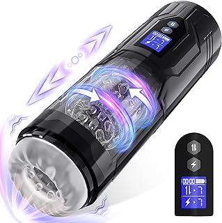 Sex Toys for Men Male Masturbator - Adult Toys Male Sex Toy 7 Thrusting & Rotating & Vibrating Modes with LCD Display, Visual Window & IPX7 Waterproof Penis Pump Pocket Pussy Mens Sex Machine
