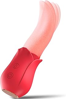 Rose Toy, Rose Sex Stimulator for Women, Clitoral G Spot Tongue Licking Vibrator Nipples Massager Vaginal Breast Sex Toys for Female Masturbation & Couples Foreplay