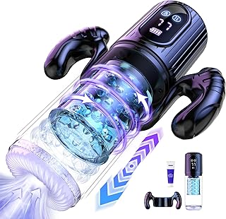 Male Masturbator Penis Pump - Male Sex Toys for Men Sex Toy Adult Toys Pocket Pussies 7 Thrusting 7 Rotating 5 Sucking Male Masturbation Stroker Pumps & Enlargers LCD with Handle APP Control