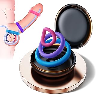 Sex Toys Silicone Penis Ring - Multi-Coloured Cockring Cock Sexual Stimulation Device with 3 Pcs Different Sizes for Erection Enhancing Long Lasting Stronger, Adult Sex Toys for Men or Couple Pleasure