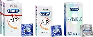 Durex Air Condoms for Men - 10 Count (Pack of 2) 10 Count & Durex Air Condoms for Men - 10 Count | Suitable for use with lubes & toys