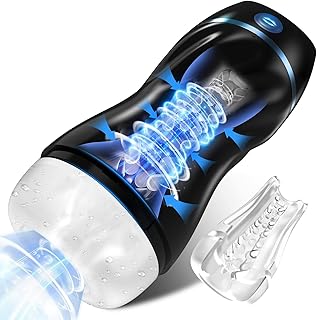 Automatic Sucking Male Masturbators - 7 Vibration & Suction Hands Free Pocket Pussy Male Stroker with 3D Realistic Textured, Toy Mens Adult Male Sex Toys for Men
