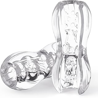 Male Masturbator Sex Toys for Men, Open Ended Pocket Pussy Adult Toys Sex Toys4mens UK, Portable Male Stroker Toy for Blowjob, Fake Pussy Male Sex Toy Penis Masterbator Masterbater Transparent