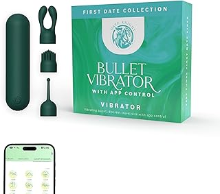 Date Knight Clitoris Stimulator Vibrator Sex Toy for Women, App-Controlled Bullet Vibrator for Women, 3 Caps for Intense G Spot & Clit Massage, Waterproof, Discreet Travel Size, Adult Sex Toy