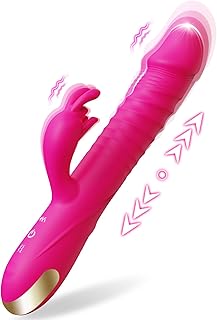 Thrusting Dildo Vibrator Adult Toys for Women - Sex Toys Dildos Rabbit G Spot Vibrator with 3 Fast Thrusting & 10 Vibration Modes, Silicone Clitoral Stimulator Adult Sex Toy for Women Couple