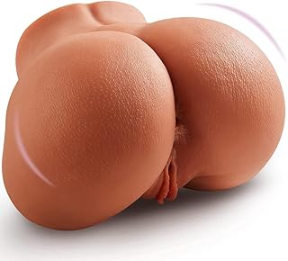 YUKAIONE Pocket Realistic Male Masturbator with Virgin Vagina and Anal，Pocket Pussy for Men Masturbators, Pussy Ass Masturbator Sex Toys with 2 Hole for Man (Brown)