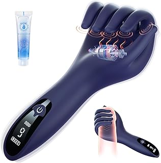 Male Sex Toys Penis Vibrator - Male Masturbator Stroker for Penis Glans Clit Nipple Stimulation, Adult Toys Finger-Shaped Trainer, 9 Strong Vibrating Modes & LCD Display, Sex Toy for Men Women Couples