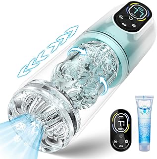 Automatic Male Masturbator Male Sex Toys, Sex Toys for Men Penis Pump with 7 Sucking & Vibrating & Thrusting & Rotating & Licking, Mens Sex Toy Adult Toys Blowjob Sex Machine Pocket Pussy Male Stroker