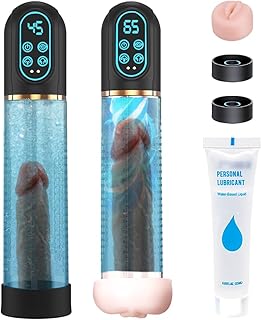Penis Pump Penis Enlarger Extender with Lube,3 in 1 Men's Vibrator,Electric Penis Vacuum Pump with 12 Smart Training Modes,Penis Sleeve Male Masturbator Sex Toys for Men Bigger Stronger