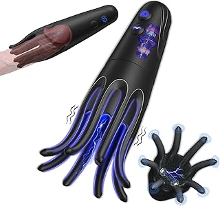 Electric Glans Trainer Male Masturbator - Vibrating Penis Sex Stamina Training Toy Octopus Massager with 10 Vibration & 3 Electric Massage Modes, Silicone Male Adult Sex Toys Penis Vibrator Stimulator