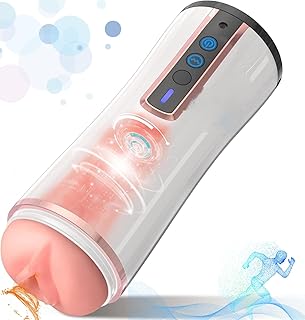 Male Mastusbafor Heating Automatic Masterburators with Suction and Thrusting Men Masturebstor Man Masturebster Electric Leten Machine Masterburtors Pocket Pussy Puzzy Sex Toy for Men Sweater 4+64